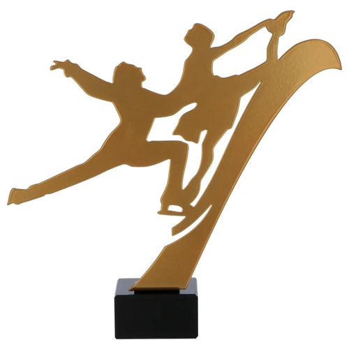 Metalltrophäe auf Marmorsockel Eiskunstlauf (07-ML_FSK2)