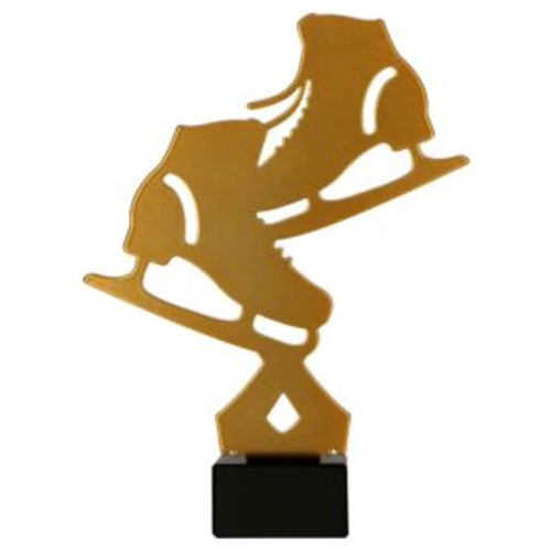 Metalltrophäe auf Marmorsockel Eiskunstlauf (07-ML_FSK3)