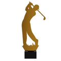 Metalltrophäe auf Marmorsockel Golf