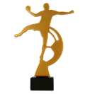 Metalltrophäe auf Marmorsockel Handball