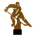 Metalltrophäe auf Marmorsockel Eishockey Stürmer