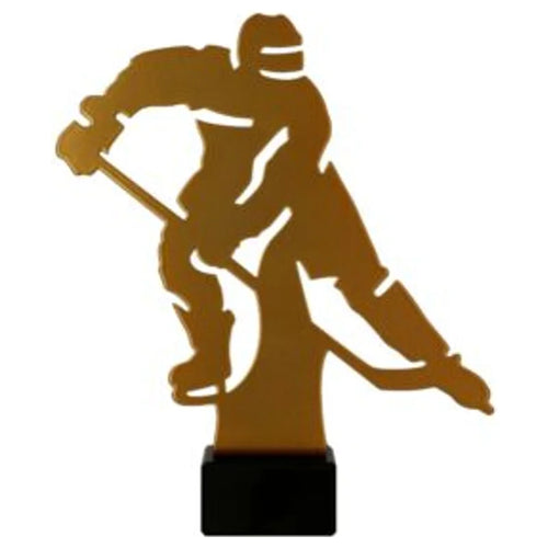 Metalltrophäe auf Marmorsockel Eishockey Stürmer (07-ML_HOC1)