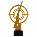 Metalltrophäe auf Marmorsockel Schießen