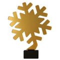 Metalltrophäe auf Marmorsockel Schneeflocke