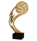 Metalltrophäe auf Marmorsockel Volleyball