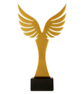 Metalltrophäe auf Marmorsockel Sieg 2