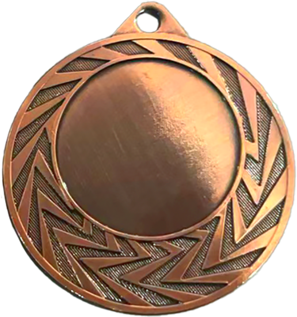 Stahlmedaille mit Emblemfach 25 mm Bronze