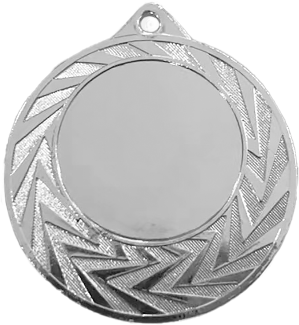 Stahlmedaille mit Emblemfach 25 mm Silber
