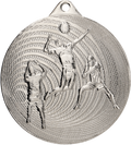 Medaille Stahl Volleyball Silber