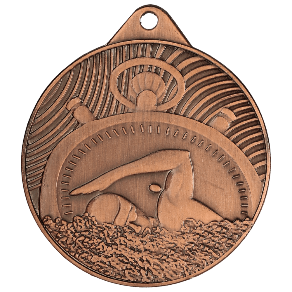 Medaille Stahl Schwimmen Bronze