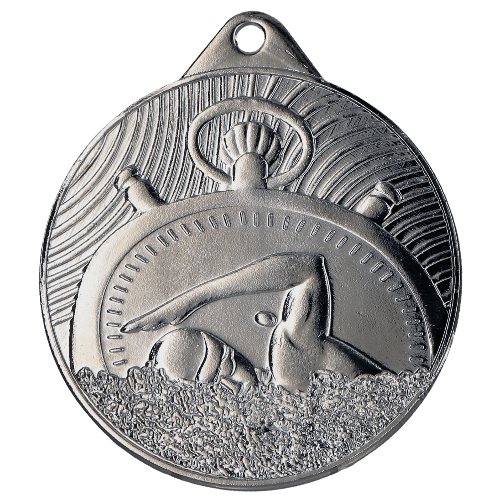 Medaille Stahl Schwimmen Silber