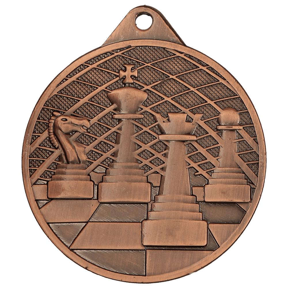 Medaille Stahl Schach Bronze