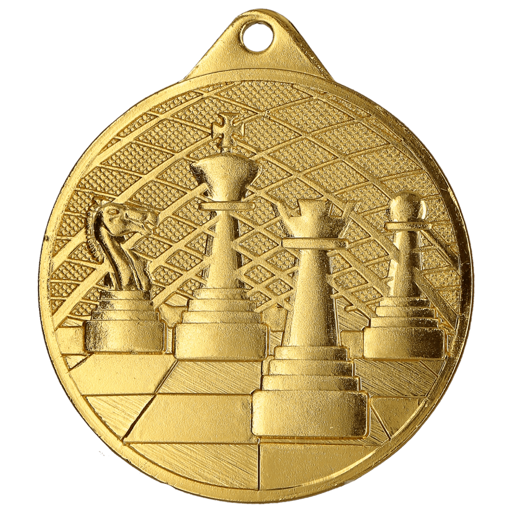 Medaille Stahl Schach