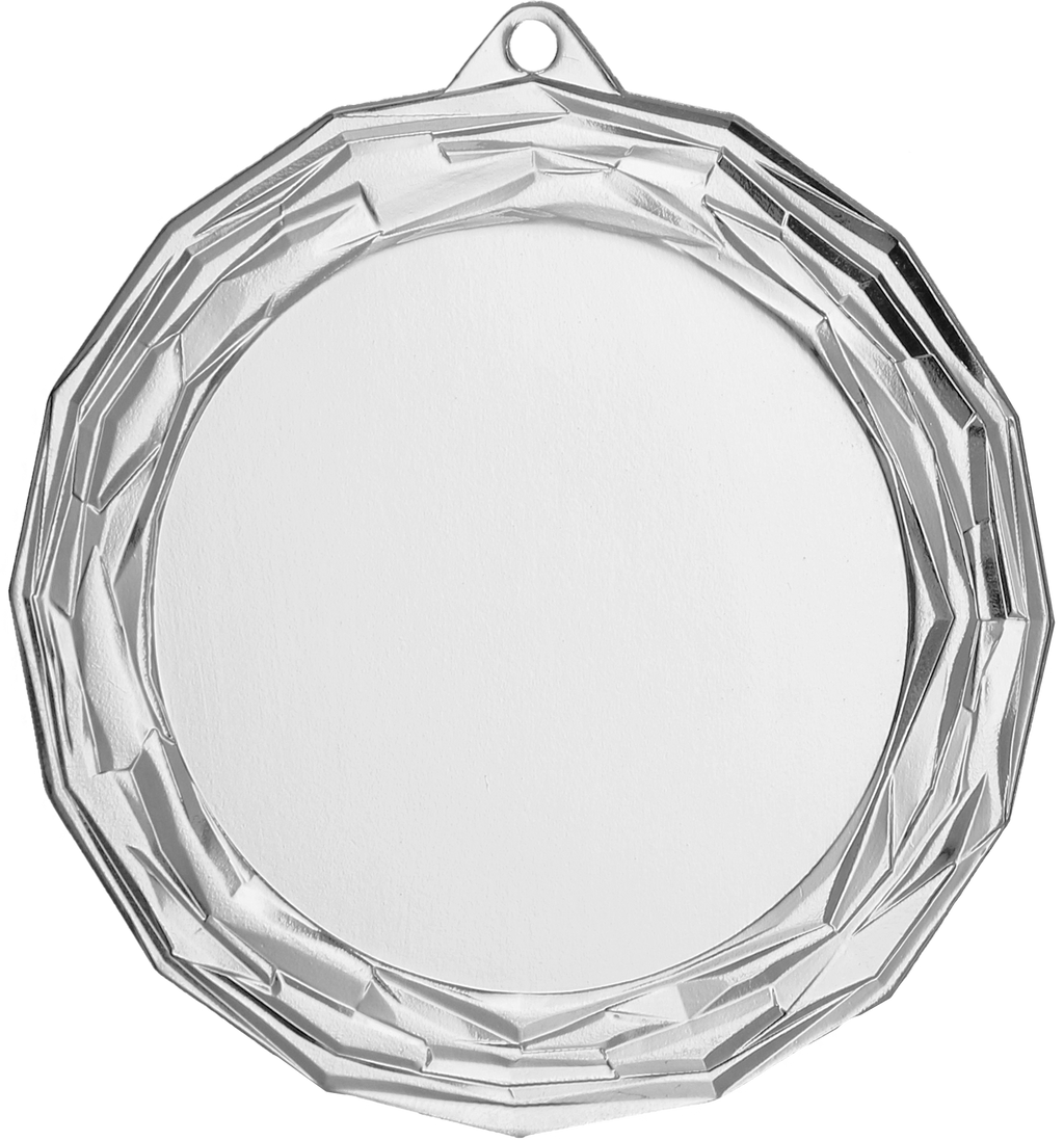 Medaille Universal mit Emblemfach 50 mm Stahl Silber