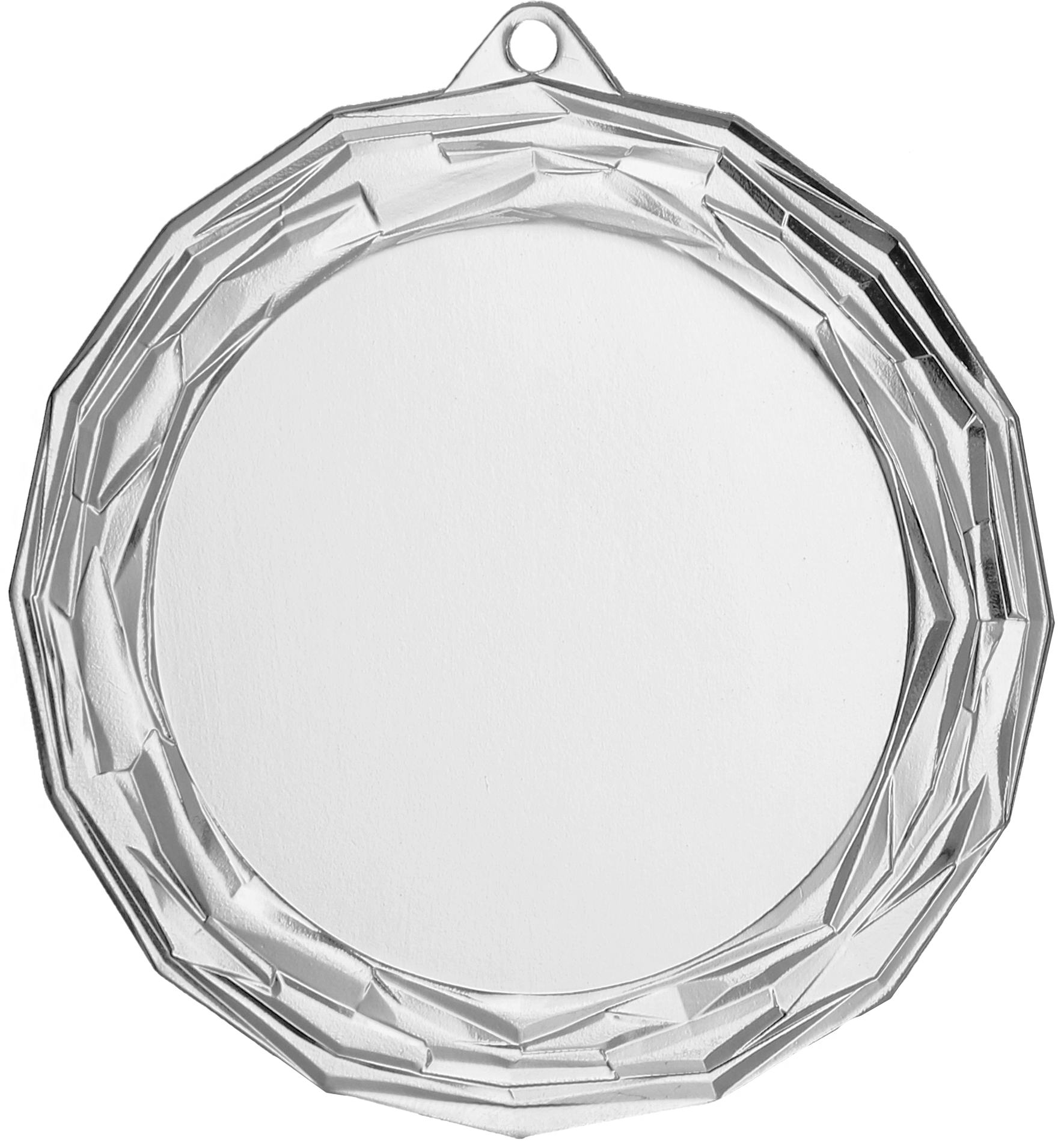 Medaille Universal mit Emblemfach 50 mm Stahl Silber
