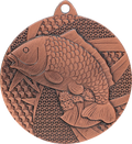 Angeln Fisch Stahlmedaille Bronze