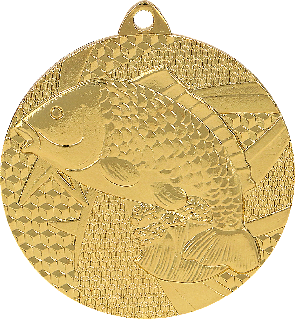 Angeln Fisch Stahlmedaille