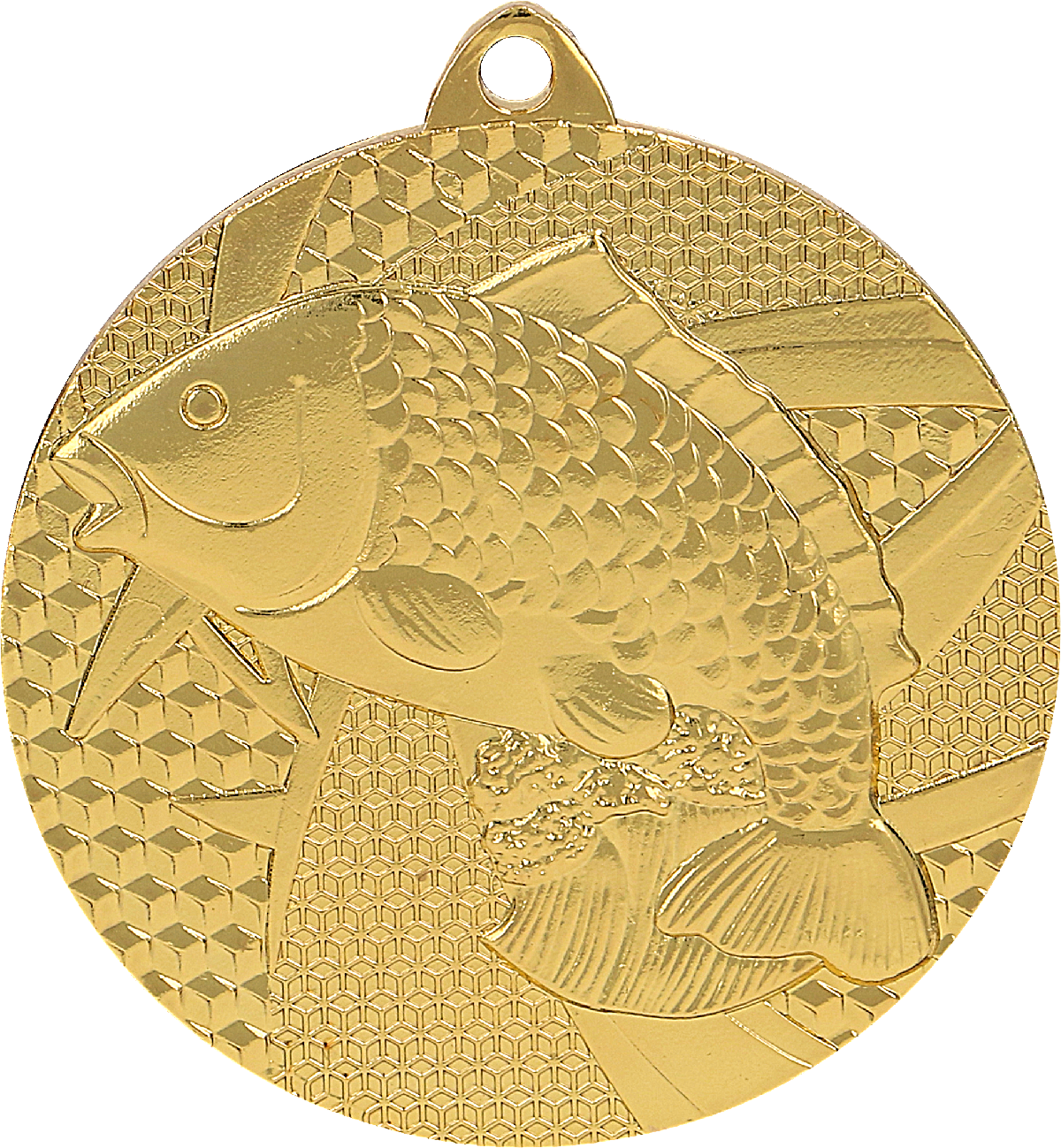 Angeln Fisch Stahlmedaille