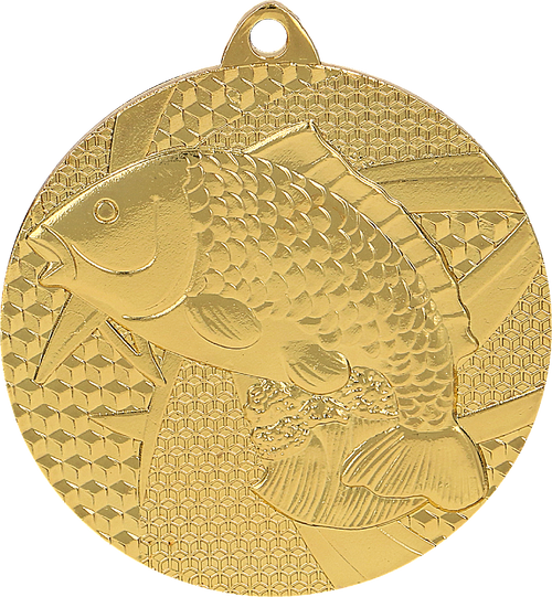 Angeln Fisch Stahlmedaille
