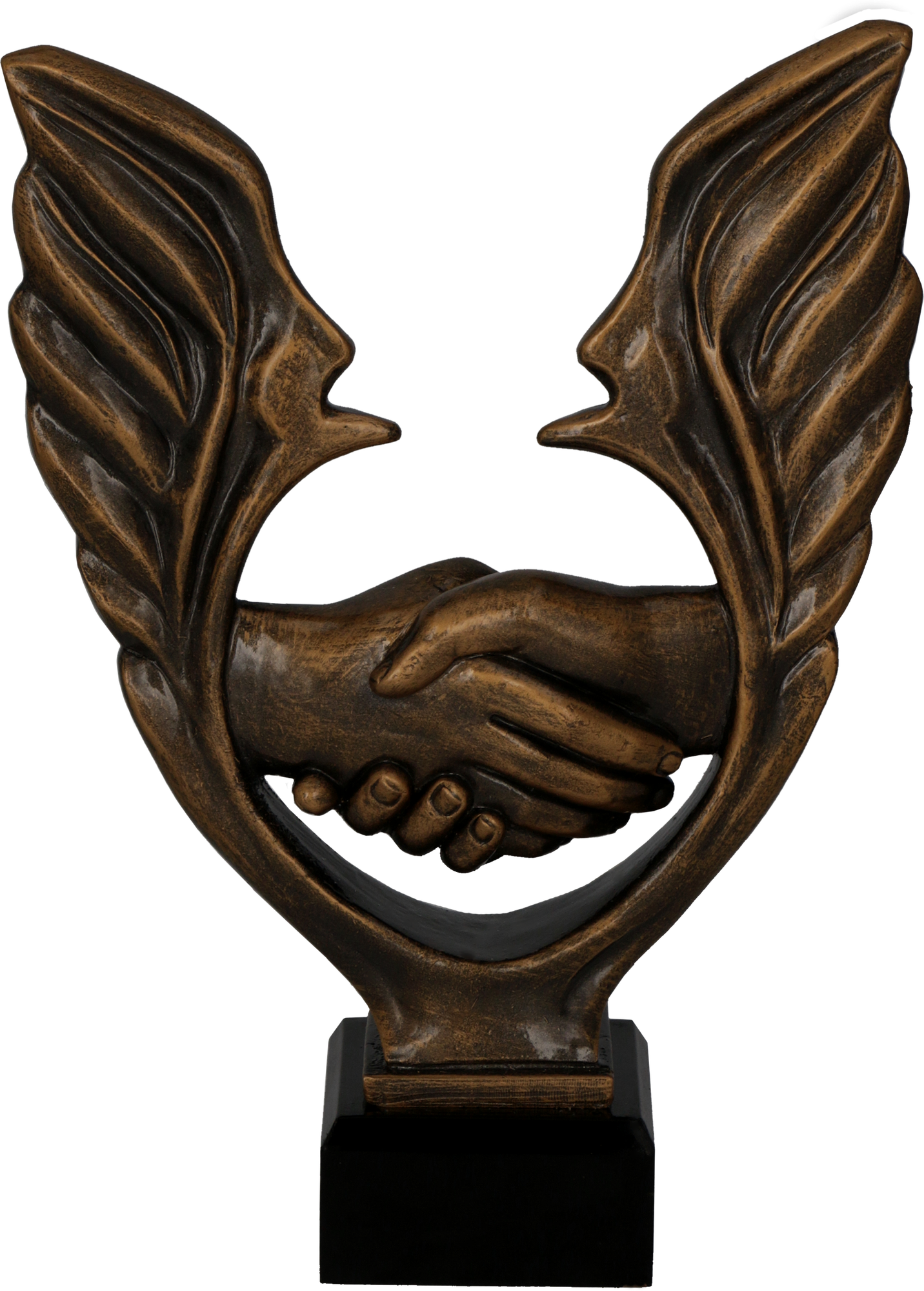 Statuette Handschlag Flügel