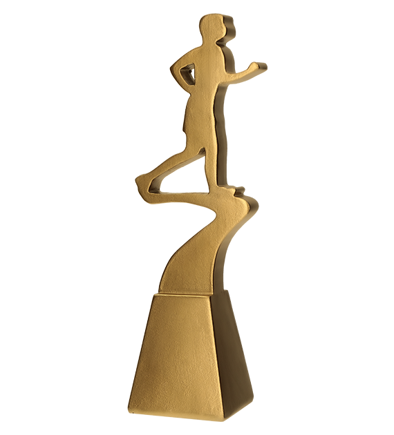 Statuette Gold Linie Läufer