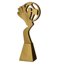 Statuette Gold Linie Fußball