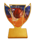 Metalltrophäe Basketball