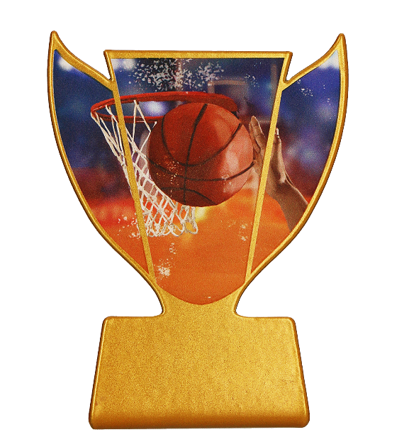 Metalltrophäe Basketball