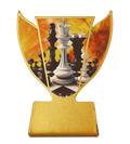 Metalltrophäe Schach