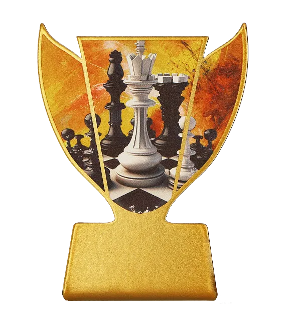 Metalltrophäe Schach