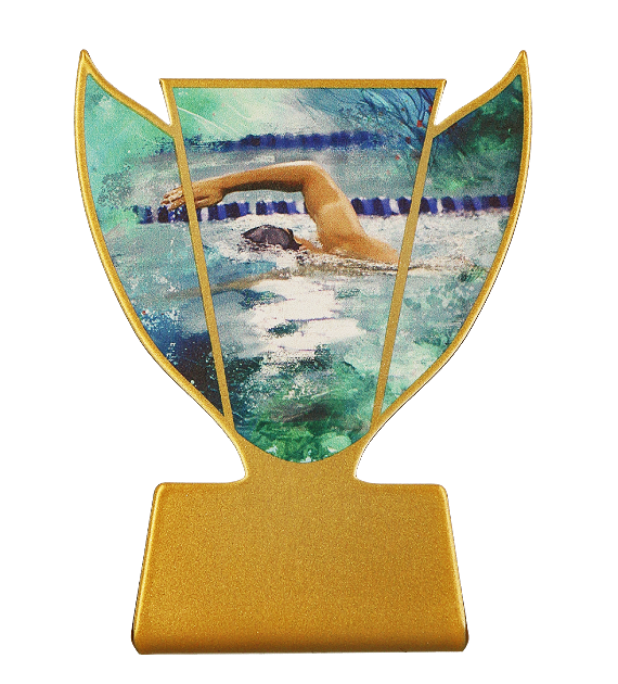 Metalltrophäe Schwimmen