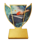 Metalltrophäe Tischtennis