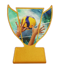 Metalltrophäe Volleyball