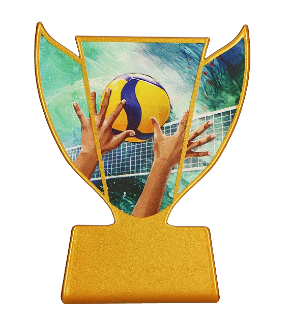 Metalltrophäe Volleyball