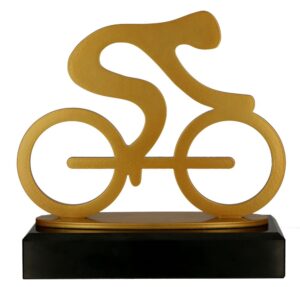 Metalltrophäe auf Marmorsockel Kolarz