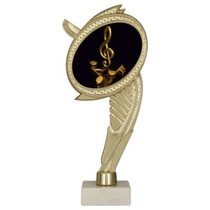 Postument Kunststoff Gold auf Marmorsockel Musik