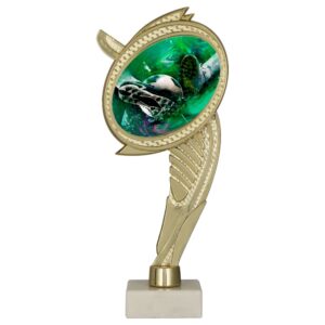 Postument Kunststoff Gold auf Marmorsockel Fußball