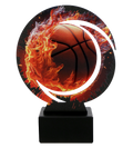 Metalltrophäe auf Marmorsockel Basketball